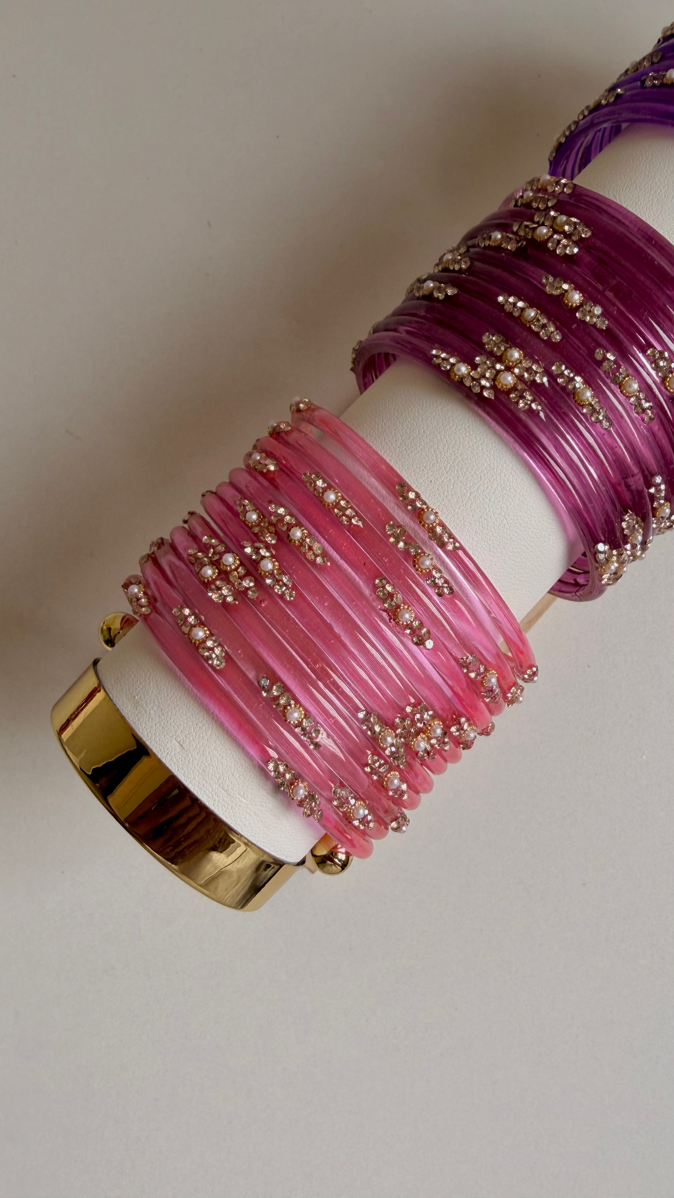 pearl glass bangles