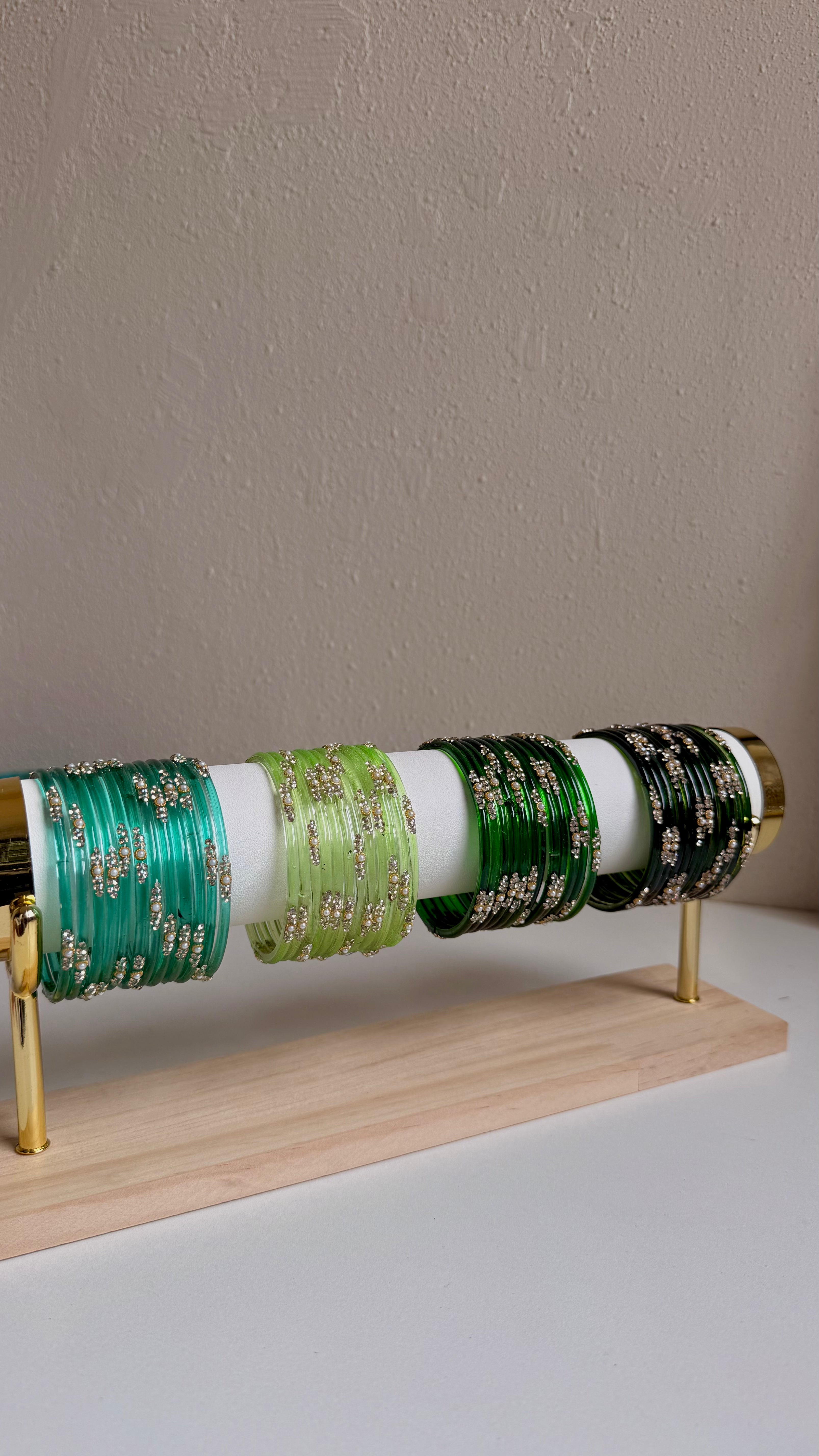 pearl glass bangles